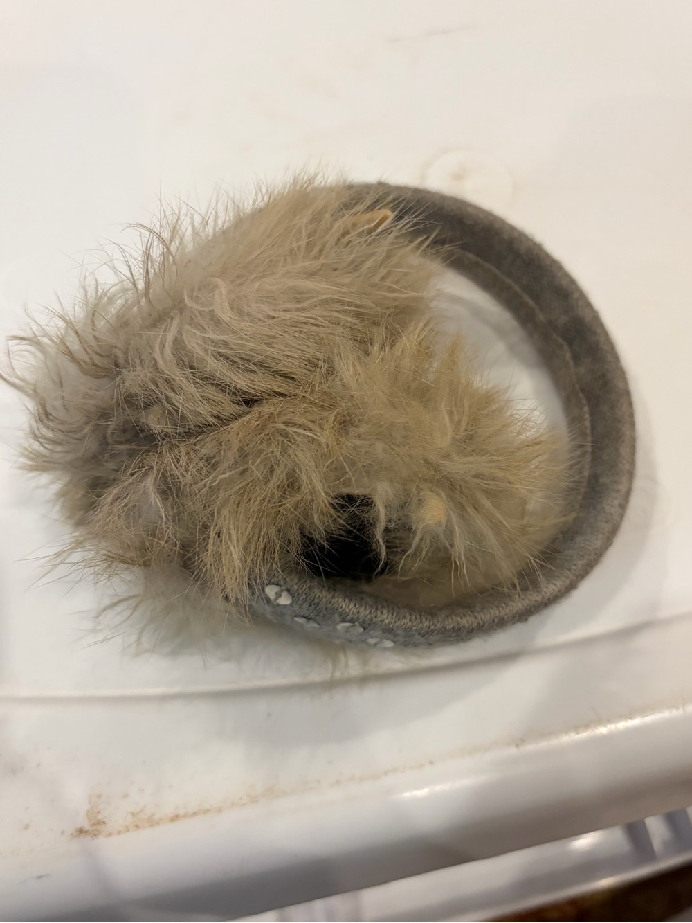 MICHAEL Michael Kors Taupe Faux-Fur Pom Ear Muffs